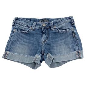 Silver Denim Toni 3.5” Denim Short Cuffed Size 27 Mid rise